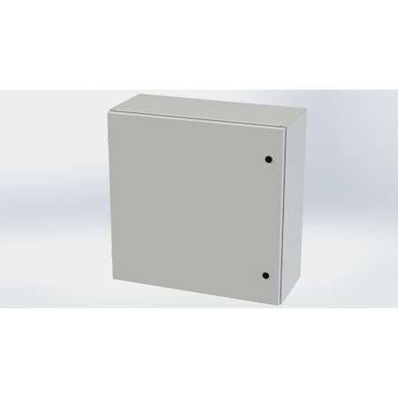 Saginaw Control & Engineering 1/4 Turn Latch Electrical Enclosures, 30 in H, 12 in D, 30 in W, NEMA 3R, 4, 12, 13, Carbon Steel SCE-30EL3012LPLG